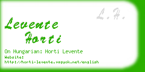 levente horti business card